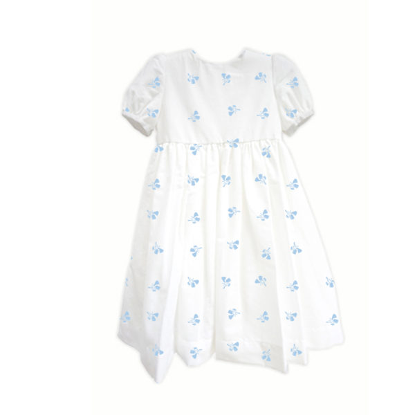 Basic-dress-with-sleeves-pale blue printed