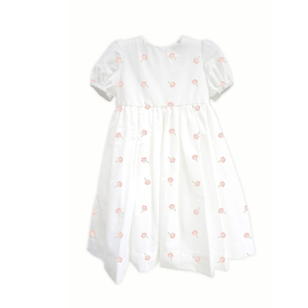 Basic-dress-with-sleeves-peach printed