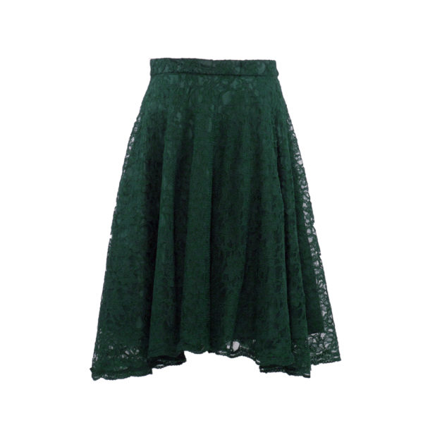 Lace skirt emerald