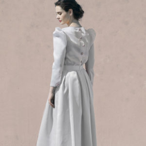 Ivory Silk Skirt Back Individual Product Image 1
