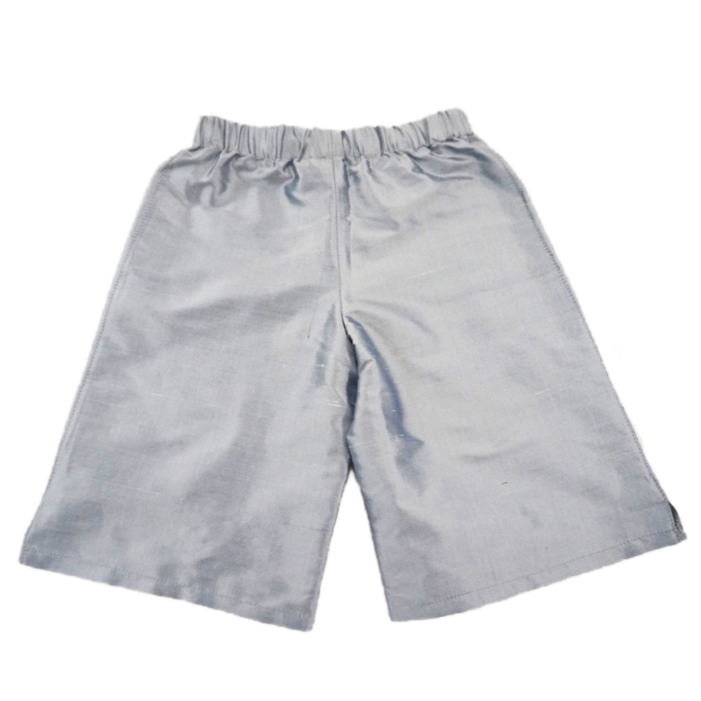 Pale blue taffeta shorts - The Little Wedding Company