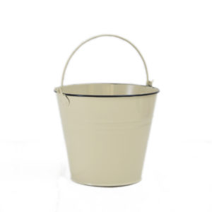 Simple Ivory Metal Bucket