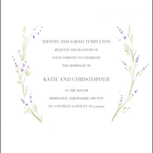 Lavender Wedding Stationery