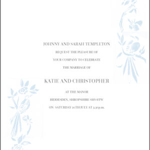 Pale Blue Wedding Stationery