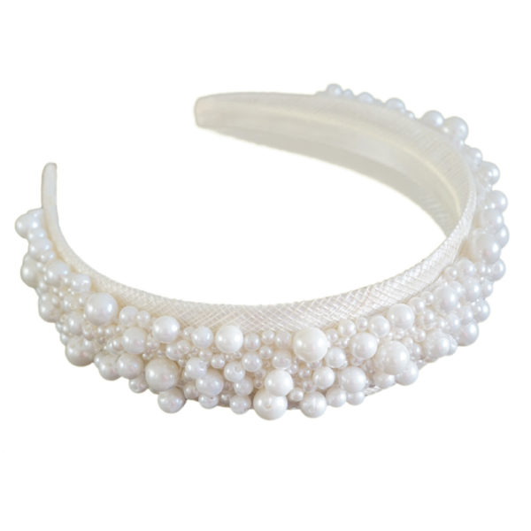 A pearl hairband for brides - The Little Wedding Company