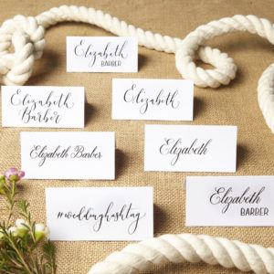 Simple Hand Written Folded Place Names