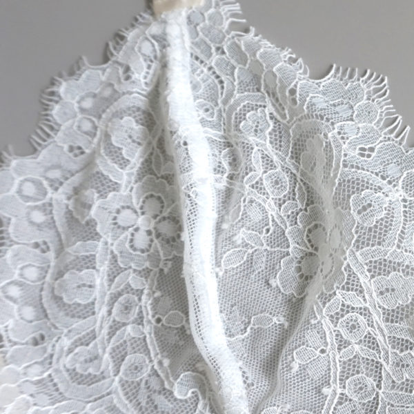 A close up of the lace bralet for brides - The Little Wedding Company