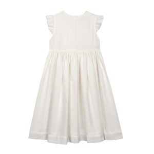 Cotton Flower Girl Dress With Frill Sleeves