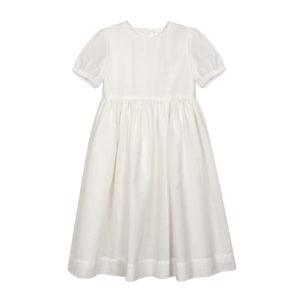 Cotton Flower Girl Dress With Short Sleeves